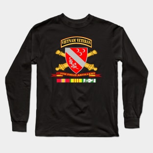 7th Field Artillery w Br - Ribbon VN SVC Vet Tab Long Sleeve T-Shirt